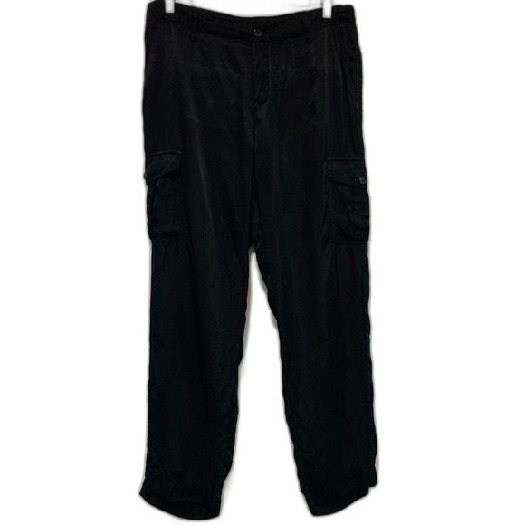 Rails Kai Cupro Rayon Black Cargo Pants size medium - Picture 2 of 9